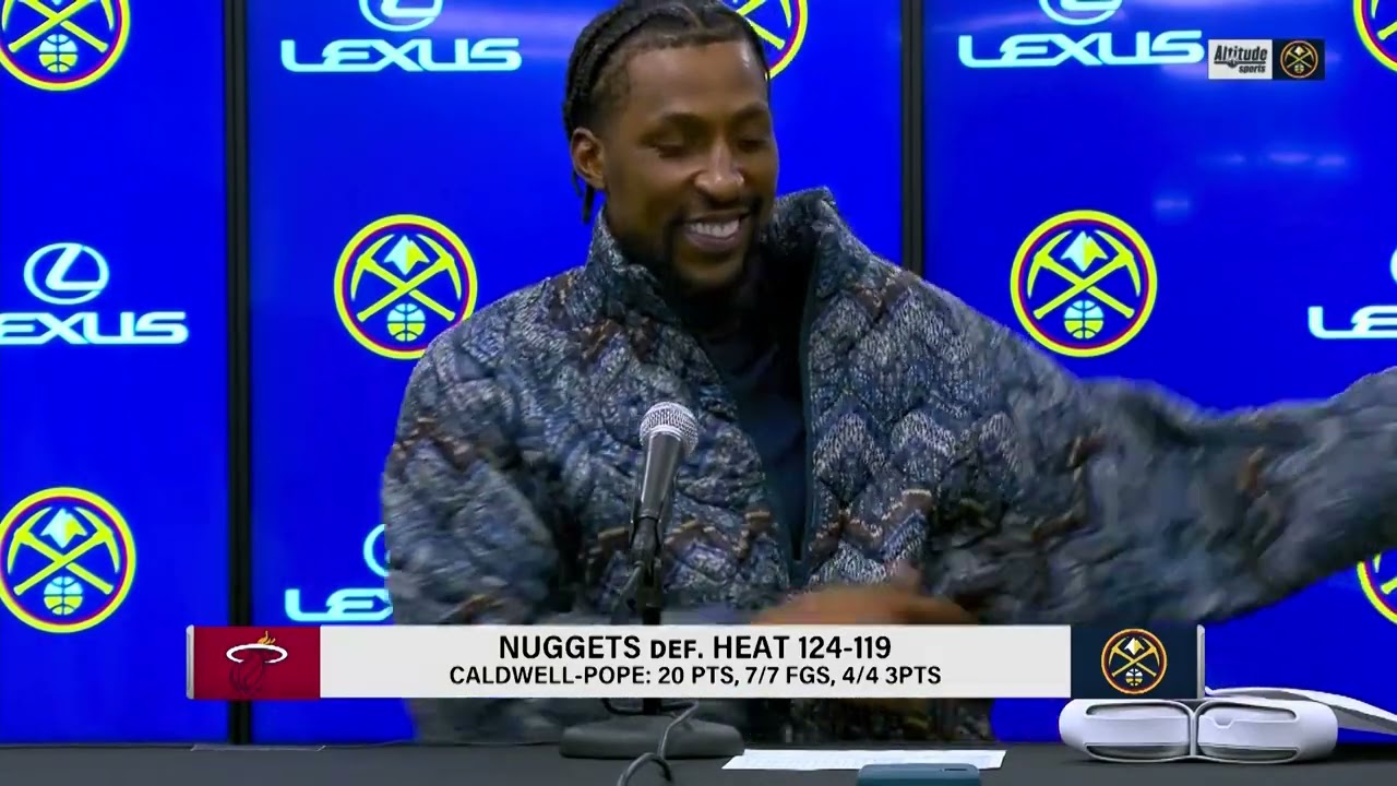 Nuggets Postgame Media Kentavious CaldwellPope DEN vs. MIA Love NBA
