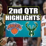 New York Knicks vs Milwaukee Bucks 2nd QTR Game  Highlights | December 22, 2023