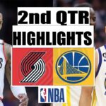 Golden State Warriors vs Portland Trail Blazers 2nd QTR Game  Highlights | December 23, 2023