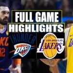 Oklahoma City Thunder vs Los Angeles Lakers FULL Game  Highlights | December 23, 2023