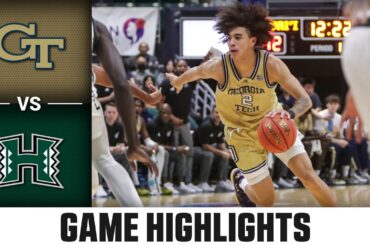 Georgia Tech vs. Hawaii Game Highlights | 2023-24 ACC Men's Basketball