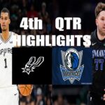 San Antonio Spurs vs Dallas Mavericks 4th QTR Game  Highlights | December 24, 2023