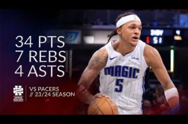 Paolo Banchero 34 pts 7 rebs 4 asts vs Pacers 23/24 season