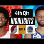 Golden State Warriors vs Portland Trail Blazers 4th QTR- PART 2 Highlights| Dec 23| 2023 NBA Season