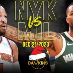 Milwaukee Bucks vs New York Knicks Full Game Highlights | NBA Christmas 2023 | FreeDawkins