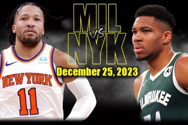 Milwaukee Bucks vs New York Knicks Full Game Highlights - December 25, 2023 | NBA Christmas 2023