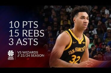 Trayce Jackson-Davis 10 pts 15 rebs 3 asts vs Wizards 23/24 season