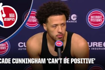 Cade Cunningham: 'NOTHING positive' about Pistons' NBA-record losing streak | NBA on ESPN