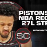 Detroit Pistons lose HISTORIC 27th consecutive game | SportsCenter