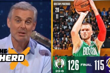 THE HERD | The Celtics are really best team in NBA - Colin on Porzingis, Celtics beat Lakers 126-115