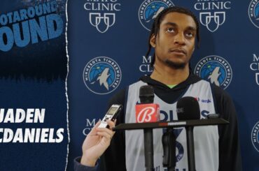 “I Feel Good About The Way I’m Playing Right Now.“ | Jaden McDaniels Shootaround Sound | 12.28.23