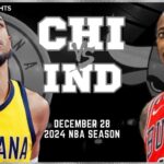 Chicago Bulls vs Indiana Pacers Full Game Highlights | Dec 28 | 2024 NBA Season