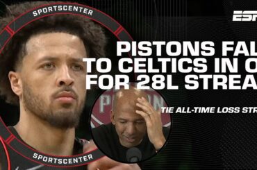 Pistons tie ALL-TIME consecutive loss record as Celtics erase 19-point deficit | SportsCenter