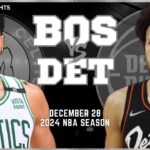 Boston Celtics vs Detroit Pistons Full Game Highlights | Dec 28 | 2024 NBA Season
