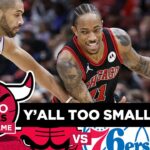DeMar DeRozan & the Chicago Bulls make the 76ers feel TOO SMALL in BIG WIN | CHGO Bulls Podcast