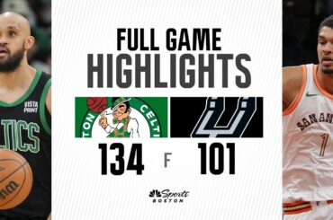 FULL GAME HIGHLIGHTS: Celtics blowout Spurs 134-101 on New Year's Eve