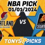 Portland Trail blazers vs. Phoenix Suns 1/1/2024 FREE NBA Picks and Predictions on NBA Betting Tips