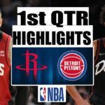 Houston Rockets Detroit Pistons 1st QTR Game Highlights | January 1, 2024