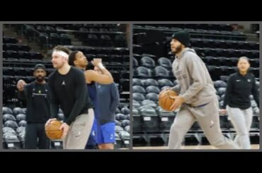 Dallas Mavericks having a New Years halfcourt competition!!
