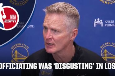 Steve Kerr condemns league-wide officiating after Warriors-Nuggets on Christmas | NBA on ESPN