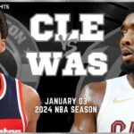 Cleveland Cavaliers vs Washington Wizards Full Game Highlights | Jan 3 | 2024 NBA Season