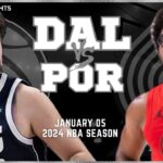 Dallas Mavericks vs Portland Trail Blazers Full Game Highlights | Jan 5 | 2024 NBA Season