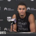 Keegan Murray on his double-double performance to help lift Kings over Raptors 135-130