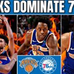 The New York Knicks DOMINATE the Philadelphia 76ers 128-92 ! 🔥