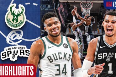 Antetokounmpo v Wembanyama | 71 points combined | San Antonio Spurs v Milwaukee Bucks Highlights