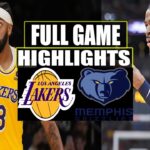 Memphis Grizzlies VS Los Angeles Lakers FULL Game Highlights | January 5, 2024