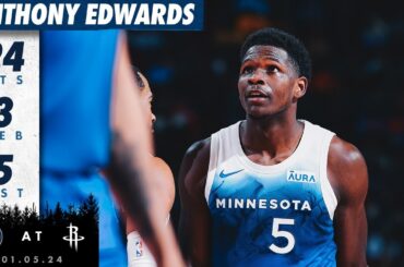 Anthony Edwards Drops 24 Points In Win Against Houston Rockets | 01.05.24