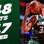 Giannis Antetokounmpo Ties Kareem For The most 45+ Point Games In Bucks Franchise History