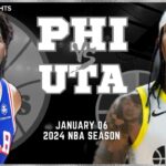Utah Jazz vs Philadelphia 76ers Full Game Highlights | Jan 6 | 2024 NBA Season