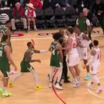 TEMPERS FLARE in Bucks vs. Rockets between Jabari Smith Jr. & Andre Jackson Jr. 👀