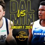 Dallas Mavericks vs Minnesota Timberwolves Full Game Highlights | January 7, 2024 | FreeDawkins