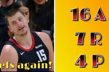 Nikola Jokic 16 assists vs Detroit Pistons