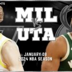 Milwaukee Bucks vs Utah Jazz Full Game Highlights | Jan 8 | 2024 NBA Season