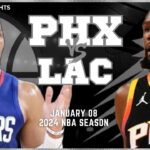 Phoenix Suns vs LA Clippers Full Game Highlights | Jan 8 | 2024 NBA Season