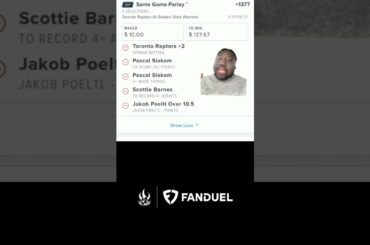 Fanduel SGP Picks - Toronto Raptors vs Golden State Warriors Jan 7th