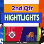 Los Angeles Clippers vs Phoenix Suns 2nd Qtr JAN 8, 2024 Highlights | NBA Season