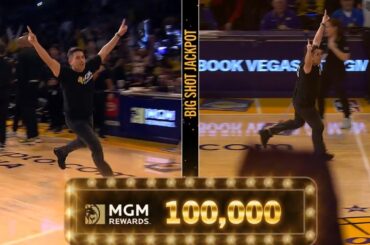 Lakers Fan Hits Halfcourt Shot To Win 100k 😮🙌