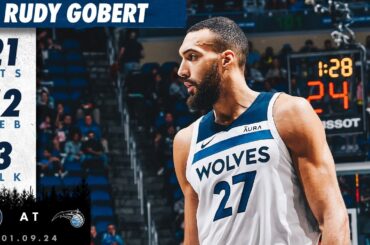 Rudy Gobert 21-Point/12-Rebound Double-Double Against Orlando Magic | 01.09.24