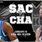 Sacramento Kings vs Charlotte Hornets Full Game Highlights | Jan 10 | 2024 NBA Season