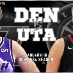 Denver Nuggets vs Utah Jazz Full Game Highlights | Jan 10 | 2024 NBA Season