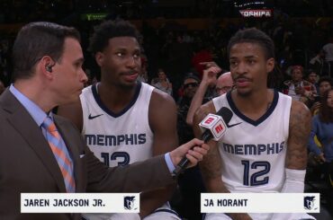 Ja Morant & Jaren Jackson Jr. talk BIG WIN vs Lakers, Postgame Interview 🎤