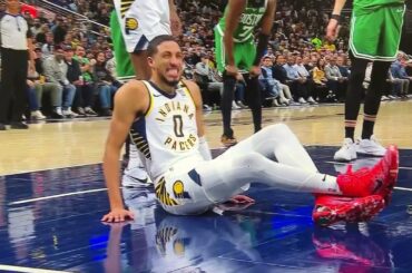 Indiana Pacers guard Tyrese Haliburton leaves Celtics game with left hamstring injury