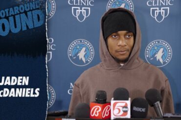 "We're Locked In And Our Headlights Are On." | Jaden McDaniels Shootaround Sound | 01.12.24
