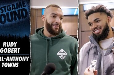 “Big Fella Here Was Special Tonight.” | Rudy Gobert & Karl-Anthony Towns Postgame Sound | 01.12.24