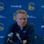 Postgame Interview | Steve Kerr on Steph Curry-less Warriors hang around, fade late in loss to Bucks