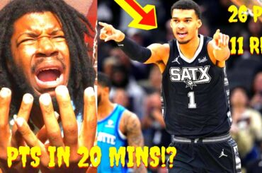 HORNETS VS SPURS REACTION 2024 CHARLOTTE HORNETS VS SAN ANTONIO SPURS HIGHLIGHTS REACTION 2024